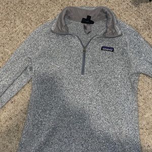 Patagonia grey quarter zip